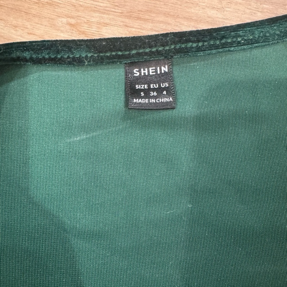 SHEIN Green Velvet Body-con dress - Picture 4 of 4